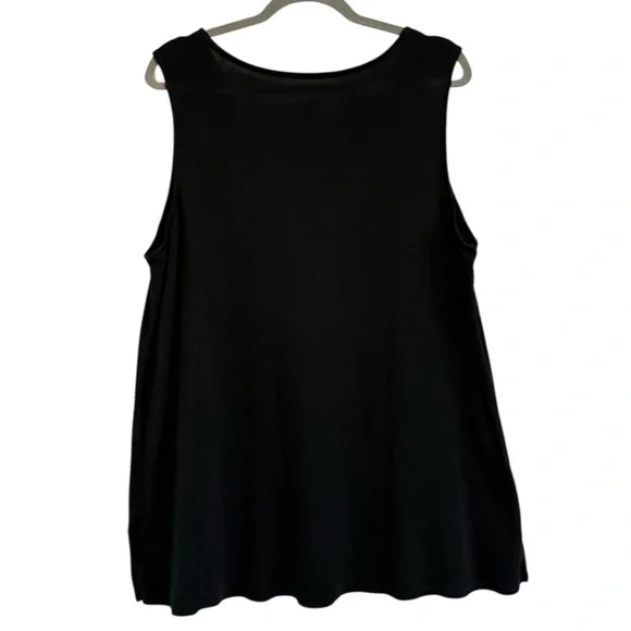 🖤 Classic J.Jill Black Pima Cotton Tank — Size L - Picture 4 of 7